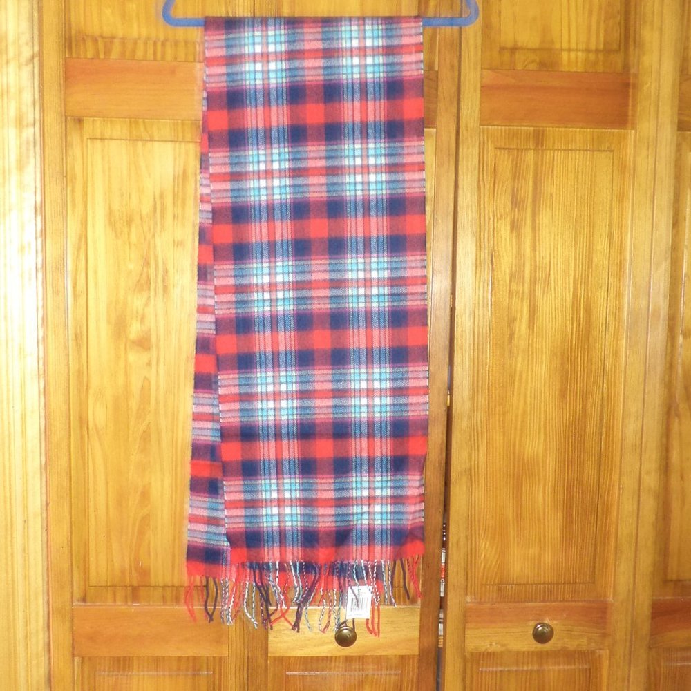 BETTER THAN CASHMERE multi color plaid scarf - new